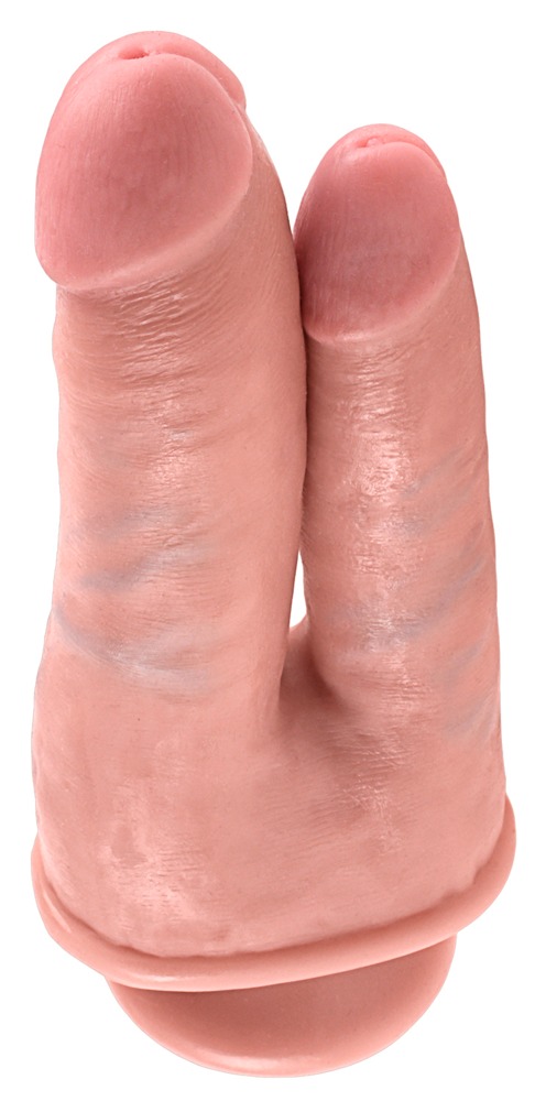 Διπλό Ρεαλιστικό Dildo 20cm με Βεντούζα King Cock - Pipedream - Image 2