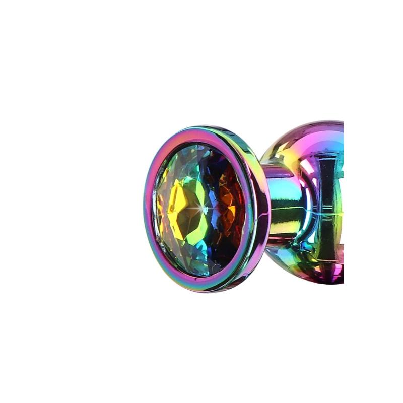 Πολύχρωμη Πρωκτική Σφήνα Με Πετράδι Medium -ToyJoy - Image 5
