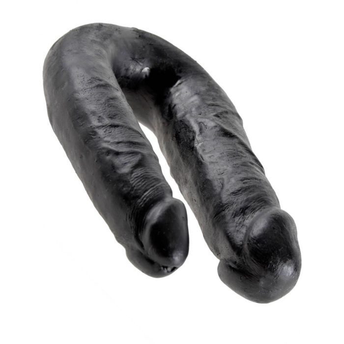 Διπλό Ρεαλιστικό Dildo King Cock U-Shaped Medium 17 cm (Black) – Pipedream - Image 3