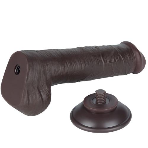 Ρεαλιστικό Dildo με Βεντούζα 20cm - Sliding Skin Dual Layer Dong Black III - Image 5