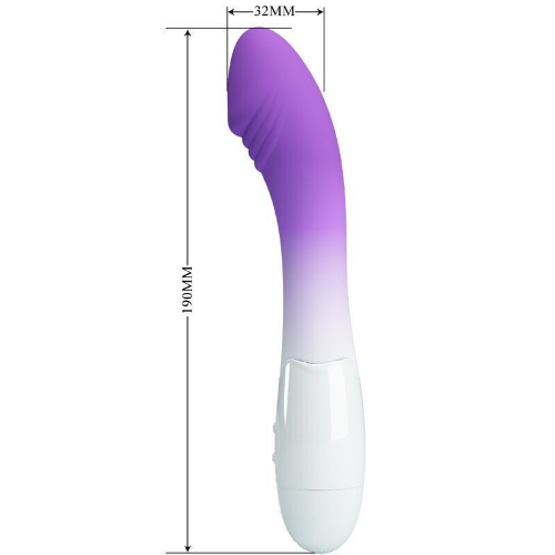 Κλασικός και Σημείου G Δονητής 19cm Pretty Love Elemental Purple/White - Image 5