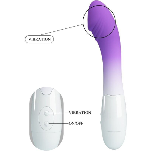 Κλασικός και Σημείου G Δονητής 19cm Pretty Love Elemental Purple/White - Image 3