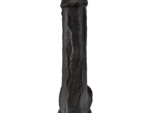 Ρεαλιστικό Dildo με Βεντούζα και Όρχεις King Cock 33cm - Μαύρο