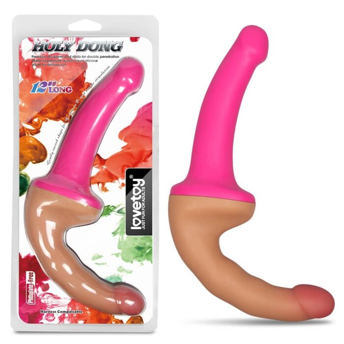 Διπλό Εύκαμπτο Dong Dildo 30 cm LOVETOY PINK