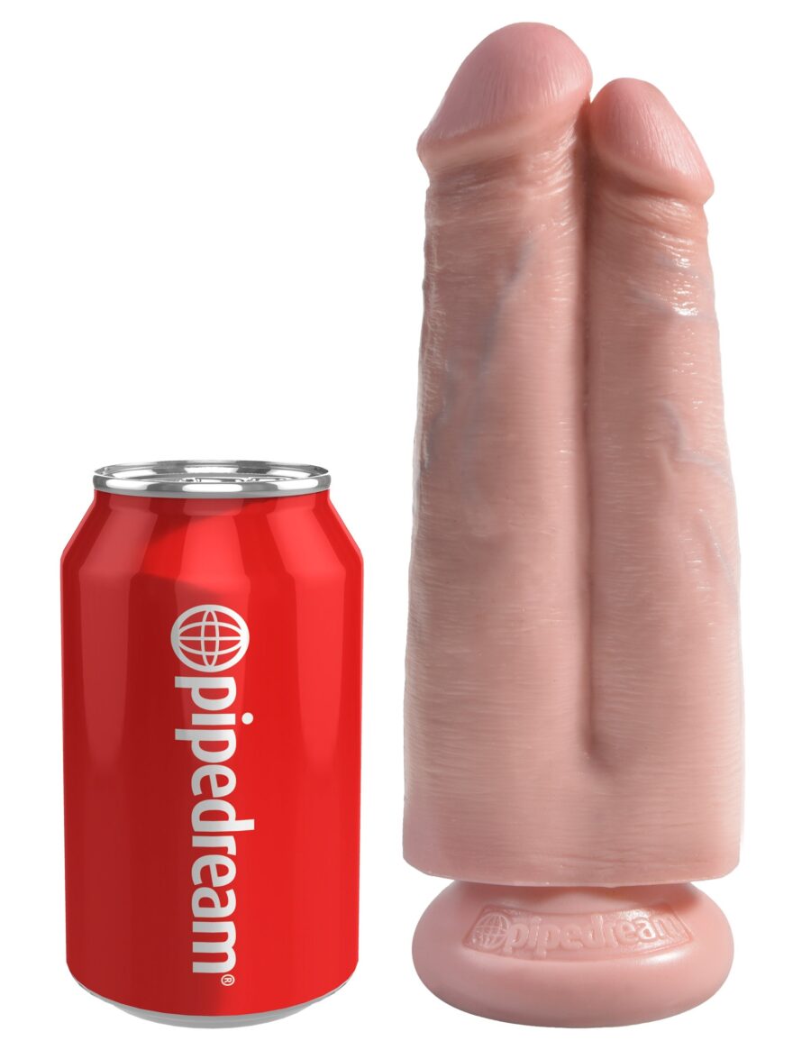 Διπλό Ομοίωμα Πέους με Βεντούζα 20cm Pipedream - King Cock Two Cocks