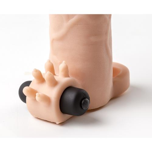 Δονούμενο Μανίκι Πέους - Virgite S5 Realistic Vibrating Penis Sleeve S5 19 Cm Flesh - Image 3