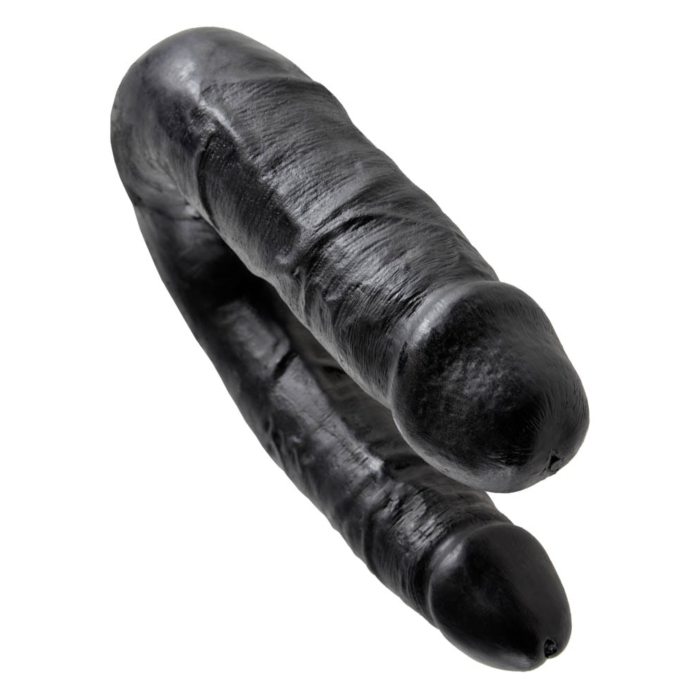 Διπλό Ρεαλιστικό Dildo King Cock U-Shaped Medium 17 cm (Black) – Pipedream - Image 2