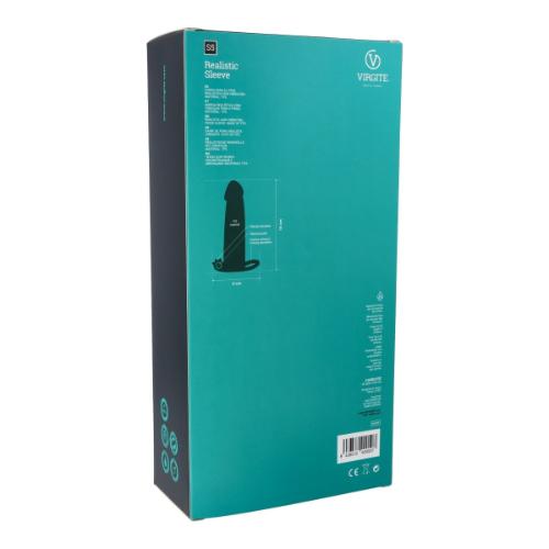 Δονούμενο Μανίκι Πέους - Virgite S5 Realistic Vibrating Penis Sleeve S5 19 Cm Flesh - Image 7