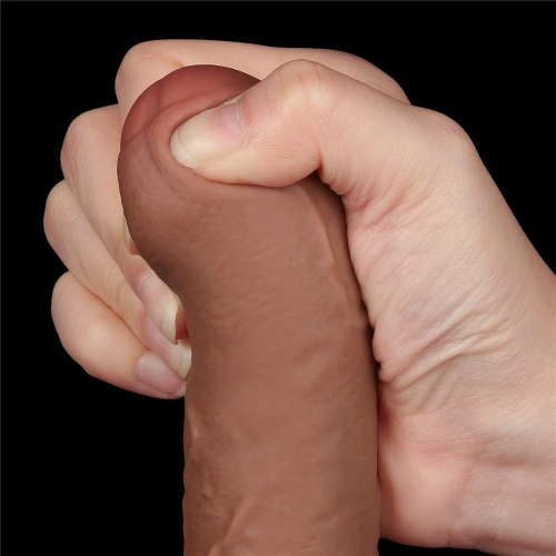 Ρεαλιστικό Dildo με βεντούζα 18 cm - Sliding Skin Dual Layer Dong - Image 2