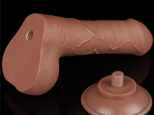 Ρεαλιστικό Dildo με βεντούζα 18 cm - Sliding Skin Dual Layer Dong