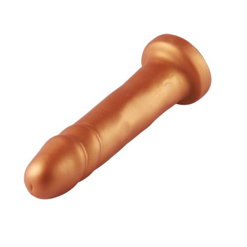 Χρυσό Dildo Με Ραβδώσεις Συμβατό Με Μηχανήματα Hismith Golden Silicone Dildo 17cm - Image 5