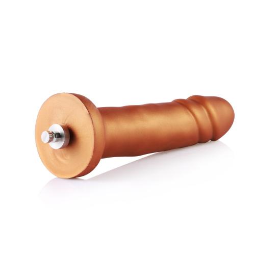 Χρυσό Dildo Με Ραβδώσεις Συμβατό Με Μηχανήματα Hismith Golden Silicone Dildo 17cm - Image 3