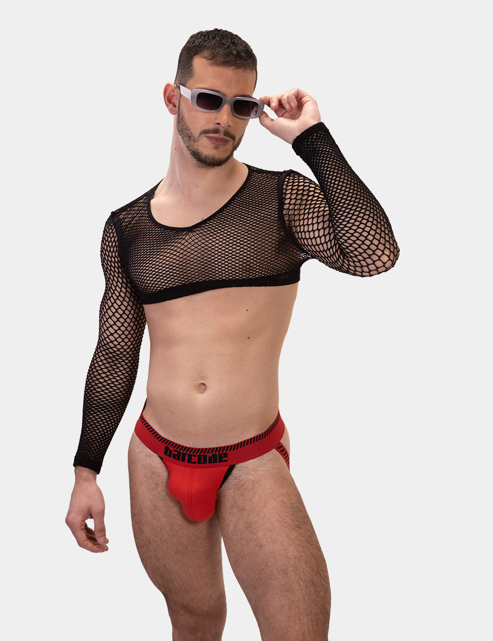 Barcode Berlin Jock Kavan - Κόκκινο-Μαύρο S