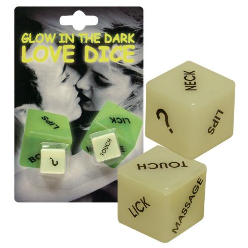 Φωσφοριζέ Ερωτικό Ζάρι - "Glow-in-the-dark" Love Dice