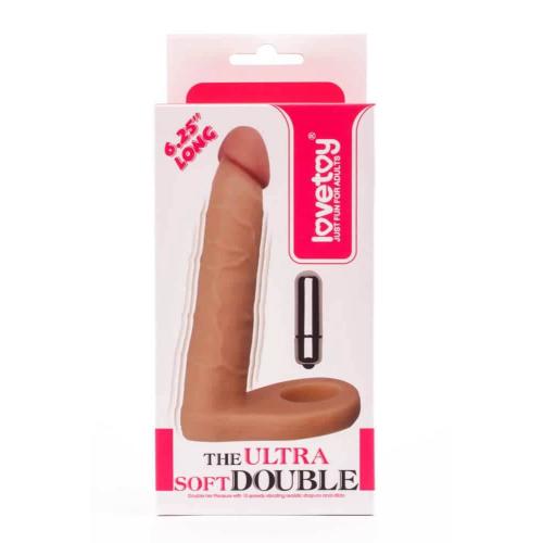 Φορετό Δονούμενο Dildo για Διπλή Διείσδυση 15,3cm The Ultra Soft Double-Vibrating 2 - Image 3