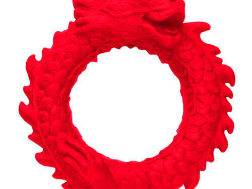 Δαχτυλίδι Πέους σε Σχήμα Δράκου - Silicone Cock Ring Red