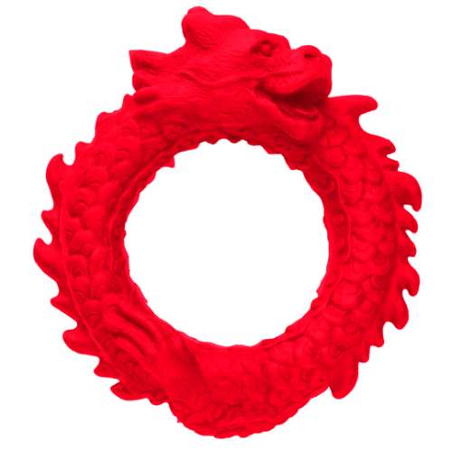 Δαχτυλίδι Πέους σε Σχήμα Δράκου - Silicone Cock Ring Red