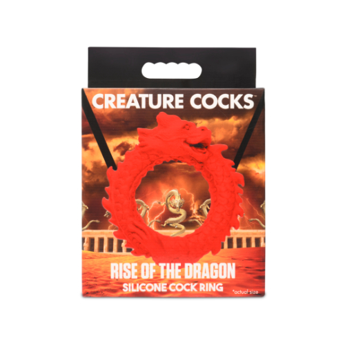 Δαχτυλίδι Πέους σε Σχήμα Δράκου - Silicone Cock Ring Red - Image 9