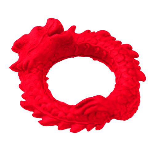 Δαχτυλίδι Πέους σε Σχήμα Δράκου - Silicone Cock Ring Red - Image 2