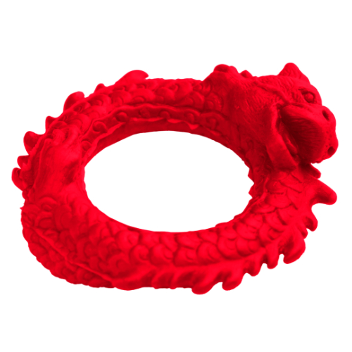 Δαχτυλίδι Πέους σε Σχήμα Δράκου - Silicone Cock Ring Red - Image 3