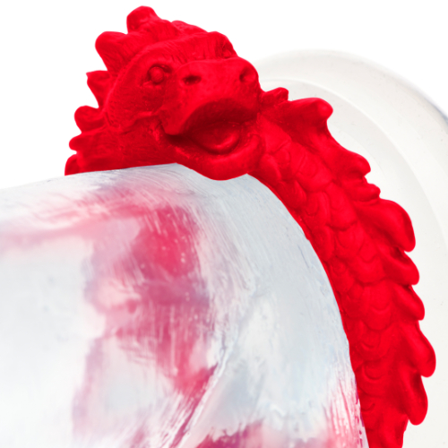 Δαχτυλίδι Πέους σε Σχήμα Δράκου - Silicone Cock Ring Red - Image 7