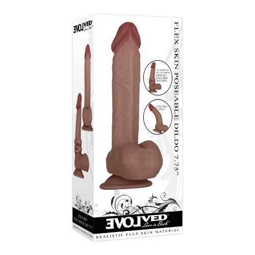 Ρεαλιστικό Dildo με Βεντούζα - FLEX SKIN 19.7cm DARK - Image 4