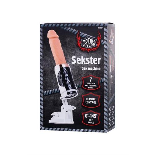 Μηχάνημα Σεξ Με Τηλεχειριστήριο - Sex machine Sekster, MotorLovers, ABS, black, 29 cm - Image 2
