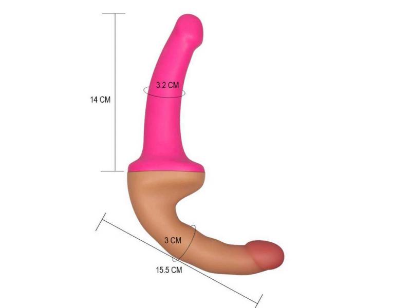 Διπλό Dildo Σιλικόνης 30cm Flesh Pink - LoveToy - Image 5