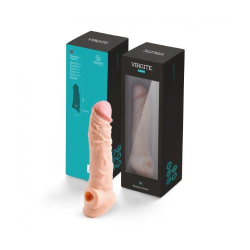 Ρεαλιστική Προέκταση Πέους - Virgite REALISTIC PENIS SHEATH S8 FLESH - Image 5