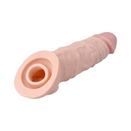 Ρεαλιστική Προέκταση Πέους - Virgite REALISTIC PENIS SHEATH S8 FLESH - Image 4