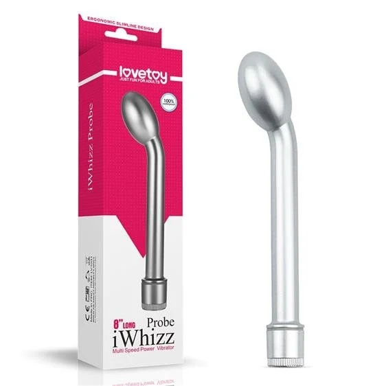 Δονητής G-Spot 21cm Αδιάβροχος i Wizz Probe Silver TOYLOVE