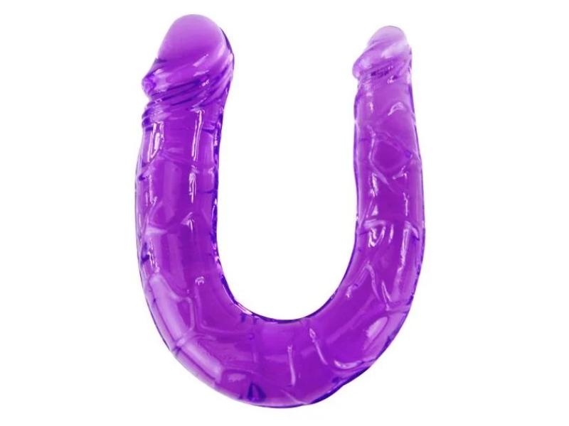 Διπλό Μωβ Dildo 30cm - Baile