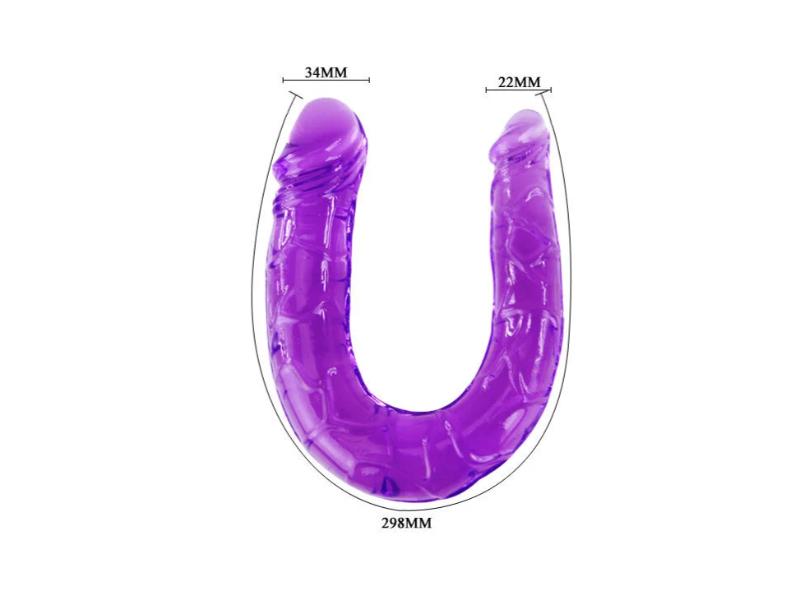 Διπλό Μωβ Dildo 30cm - Baile - Image 4