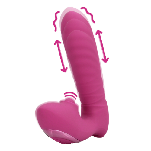 Παλινδρομικός Δονητής Κλειτορίδας Thrusting and Tapping Vibrator - Powerful Pink - Image 5
