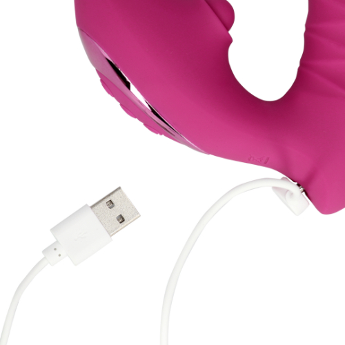 Παλινδρομικός Δονητής Κλειτορίδας Thrusting and Tapping Vibrator - Powerful Pink - Image 7