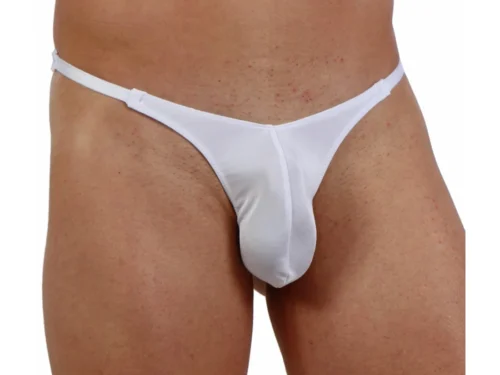 Men's Lycra Thong White