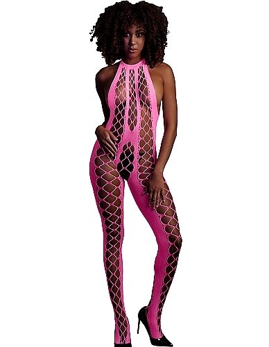 Ouch!! Neon Bodystocking with Halterneck