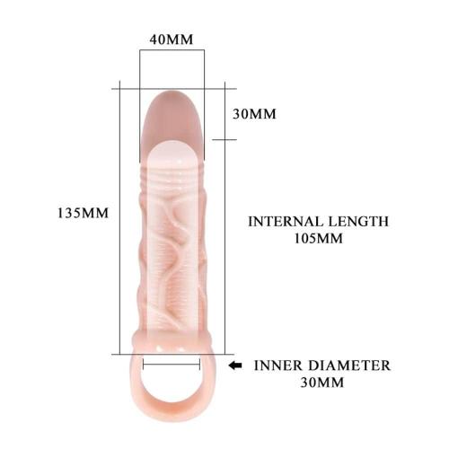 Προέκταση Πέους με Δόνηση - Penis Extended Sleeve Flesh - Image 5