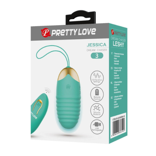 Δονητικό Αυγό με Τηλεχειριστήριο - Pretty Love Jessica Green - Image 7