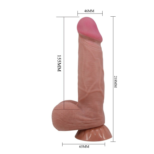 Ρεαλιστικό Dildo με Βεντούζα Sliding Skin 21cm Brown - Image 6