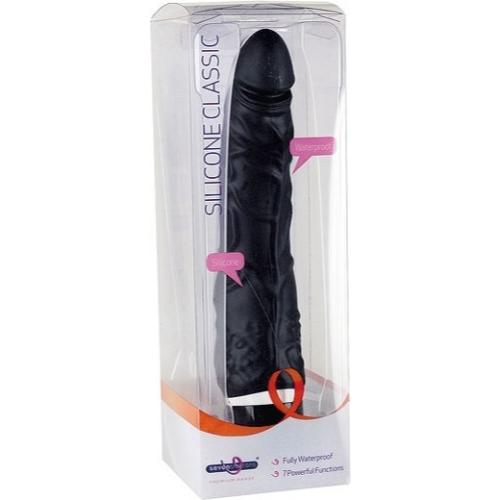 Ρεαλιστικός Δονητής 21cm SEVEN CREATIONS μαύρο - Image 5