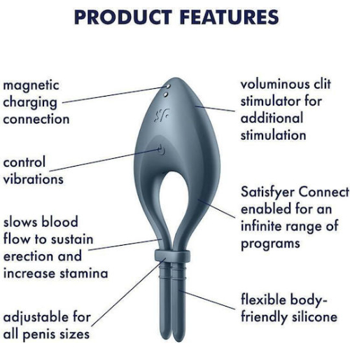 Δαχτυλίδι Πέους με Δόνηση και App - Satisfyer Bullseye Ring - Image 2